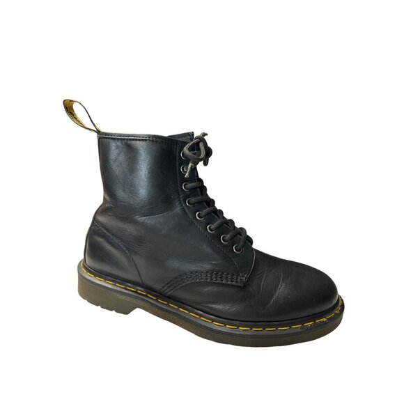 Dr Martens 1460 Black Leather 8-Eye Boots Mens 9 Womens 10 AirWair Sole 42 - Picture 4 of 10